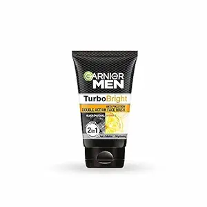 Garnier Men's Turbo Bright Double Action Face Wash